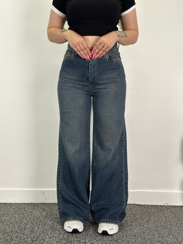 شلوار جین زنانه مدل فلر بگ جکپات قد ۱۱۰ کد ۵۰۰۸۲